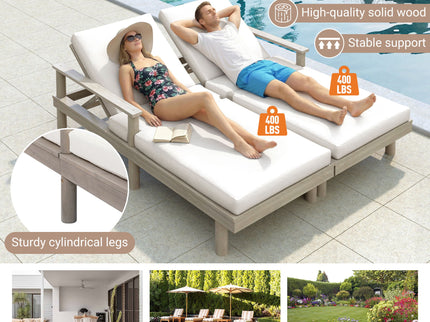 5 Position Adjustable Outdoor Chaise Lounge