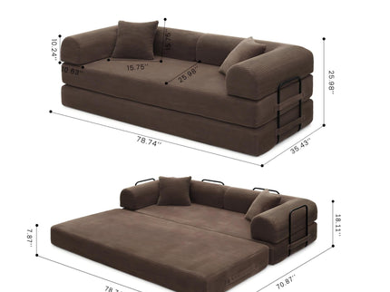 Convertible Foldable Floor Sofa Bed For Living Room