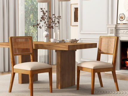Compact Ergonomic Upholstered Side Chairs (Set of 2)
