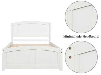 Platform Bed & Headboard, Footboard And Wood Slat Support