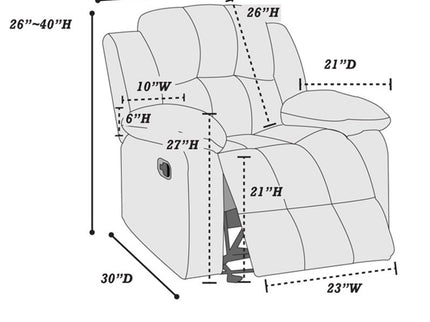 Modern Living Room Set, Reclining Mechanism