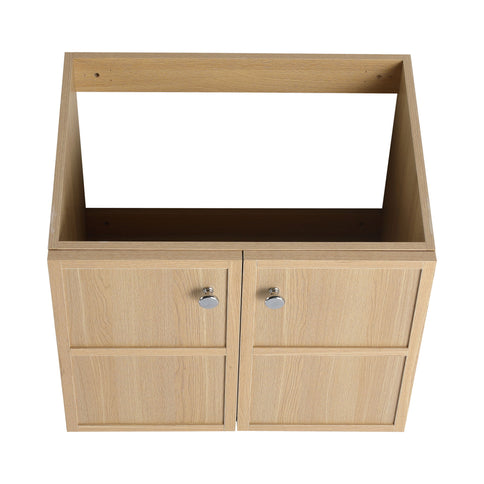 Wall Mounted Bathroom Vanity With Ceramic Sink And 2 Soft Closing Doors