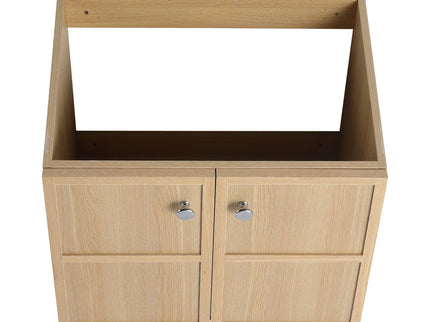 Wall Mounted Bathroom Vanity With Ceramic Sink And 2 Soft Closing Doors