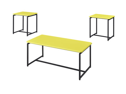GT - 3 Piece Carbon Fiber Wrap Coffee Table And End Table (Set of 3)