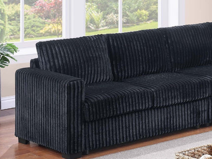 Modern Style L-Shape Sectional Set, USB Ports, Cup Holder