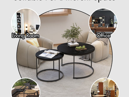 Round Nesting Coffee Table (Set of 2)