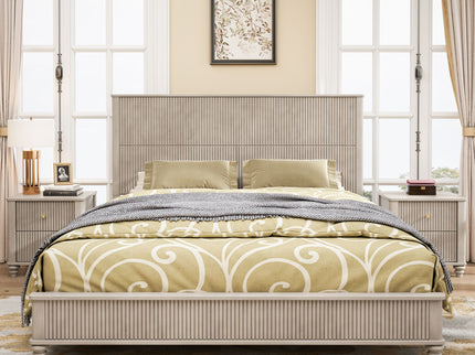 Platform Bed Frame With Tall Headboard