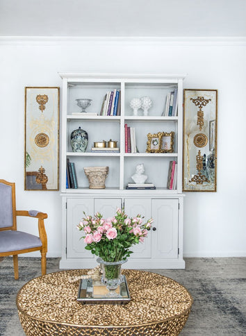 French Country Wood Cabinet