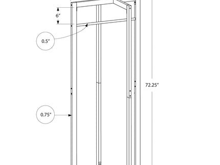 Coat Rack, Hall Tree, Free Standing, Hanging Bar, Entryway, For Contemporary & Modern - White