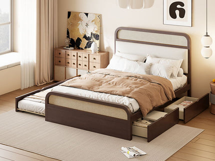 Platform Bed With Trundle And 2 Drawers