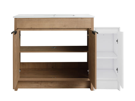Freestanding Bathroom Vanity With Sink And Storage Cabinets, Soft Closing Doors