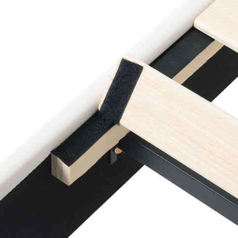 Platform Bed Frame With Adjustable Upholstered Headboard, RGB LED Lights, No Box Spring Needed