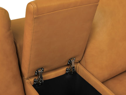 Upholstered Large Arms Sectional With Recliner Seats