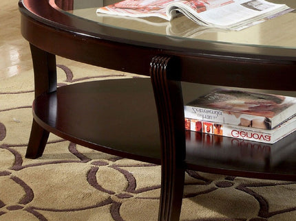 Contemporary Table With Open Lower Shelf
