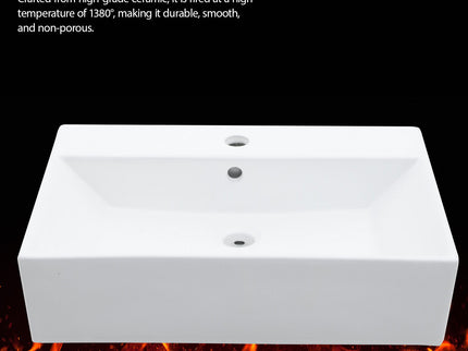 Console Sink With 304 Legs, 24" X 16.75", Wall Mounted Design - White / Black