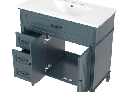 Bathroom Vanity With Sink, Freestanding Cabinet & Drawers
