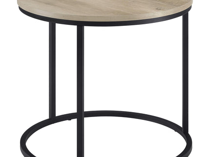Arrize - Round Side End Table - Pine Wood
