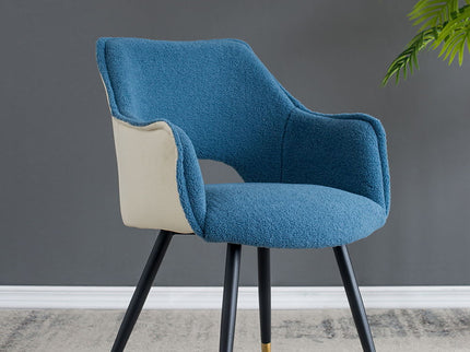 Side Chair, Living Room Bedroom Kitchen Vanity Accent Chair (Set of 2) - Blue