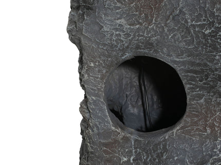 Concrete Rock Waterfall Fountain With LED Lights, Outdoor Garden Decor