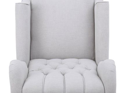 Armchair Recliner With Pushback Mechanism And Wingback Design