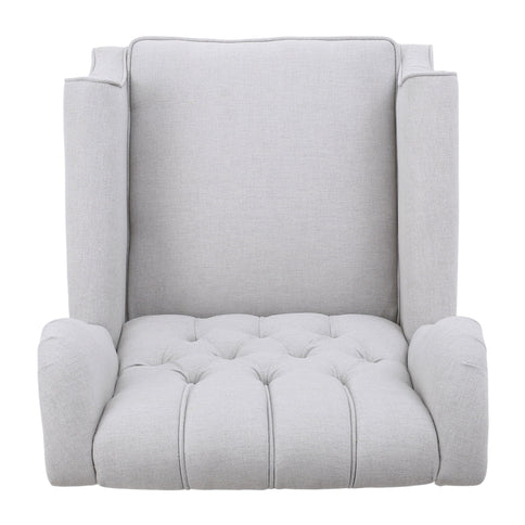 Armchair Recliner With Pushback Mechanism And Wingback Design