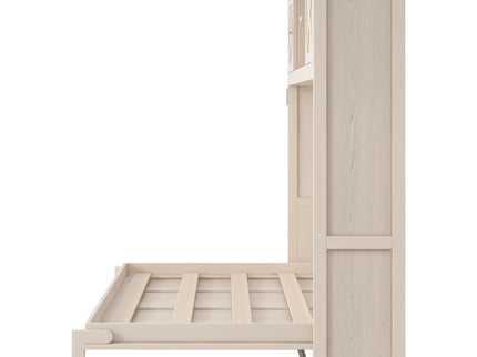 Rustic Casual Murphy Bed With Storage Cabinets