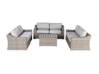 Gray / 4 Pc. 3 Stationary Sofas, Table