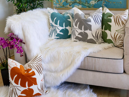 Autumn Vibes Leaf Accent Pillow