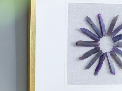 Grace Purple Agate Shadow Boxes Wall Art (Set of 2) - Multicolor