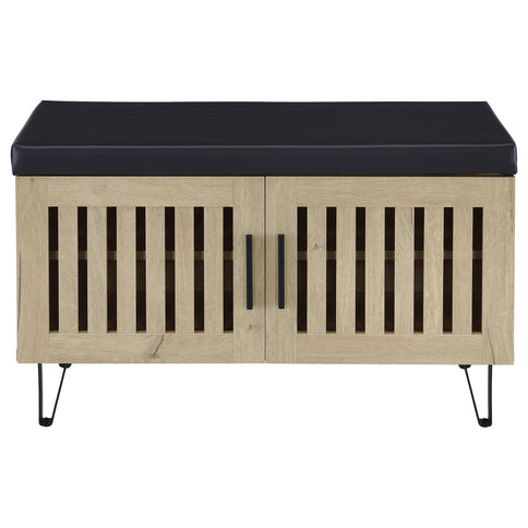 Clackamas - 2 Door Storage Bench With Padded Seat