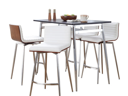 Marcel Mason - 5 Piece Swivel Contemporary Counter Height Dining Set
