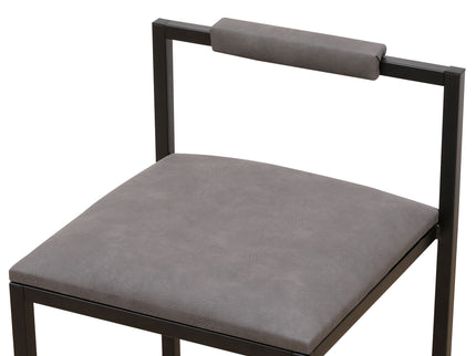 Elegant Bar Stool Set With Backrest And Footrest, Counter Height (Set of 2)