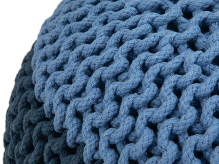 Nikki - Handcrafted Hand Knit Round Pouf
