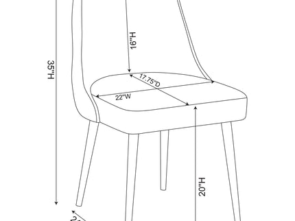 Curved Back Side Chair (Set of 2)