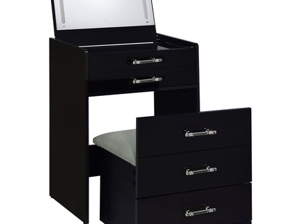 Ayuba - 3 Drawer Makeup Vanity Table With Mirror And Stool