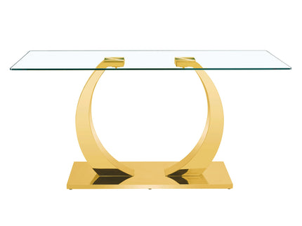 Dining Table For Living Spaces - Gold / Transparent