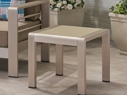 Cape Coral - Contemporary Side Table With Frosted Glass Top