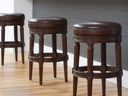 Rustic Elegance Backless Swivel Stool