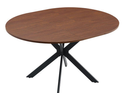 Extendable Round Dining Table - Walnut