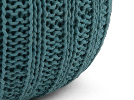 Shelby - Handcrafted Hand Knit Round Pouf