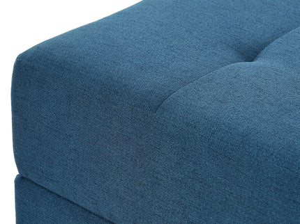 Ottoman, Compact Footrest For Living Room - Navy Blue
