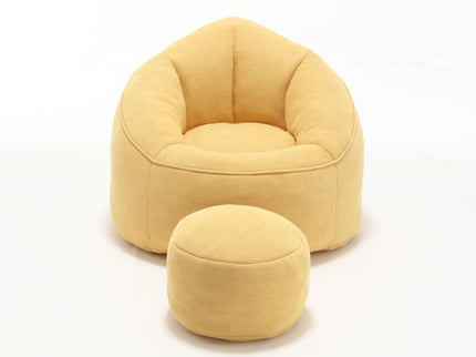 Bedding Bean Bag Sofa Chair High Pressure Foam With Footrest