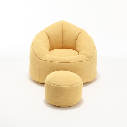 Bedding Bean Bag Sofa Chair High Pressure Foam With Footrest