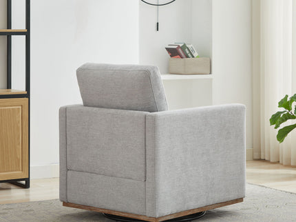 Square Upholstered Swivel Accent Chair