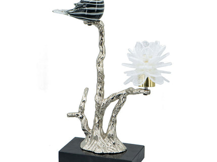 Aluminum Candle Holder With Marble Stand