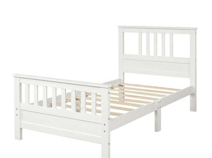 Platform Bed With Paneled Headboard And Footboard