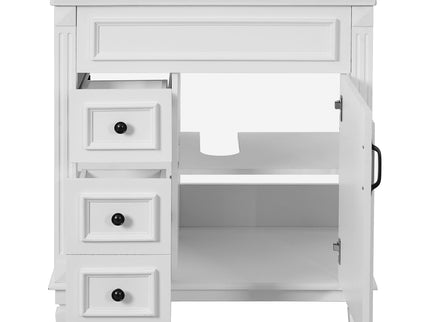 Bathroom Vanity With Sink, Cabinet With 2 Drawers And Adjustable Shelf