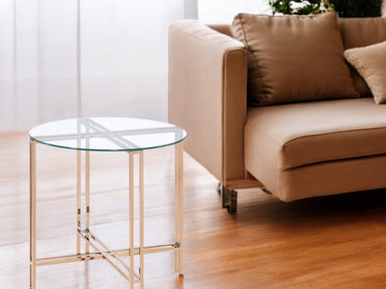 Veises - End Table - Champagne