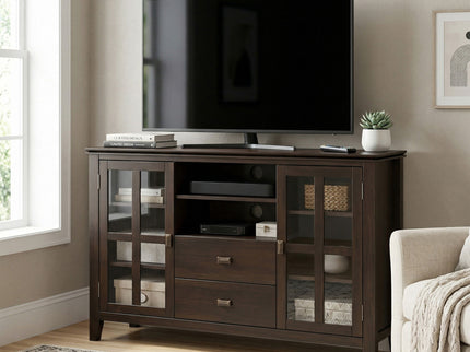 Artisan - Tall TV Media Stand - Dark Chestnut Brown
