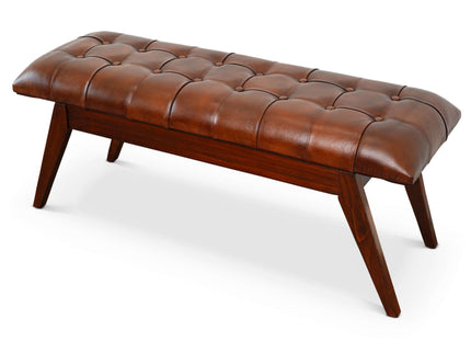 Maja - Bench - Cognac / Dark Brown